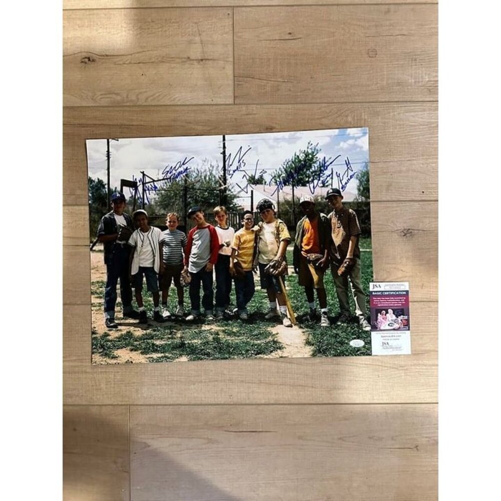 The Sandlot Autograph Signed 8 Cast Members Inscribed 16x20 Photo JSA